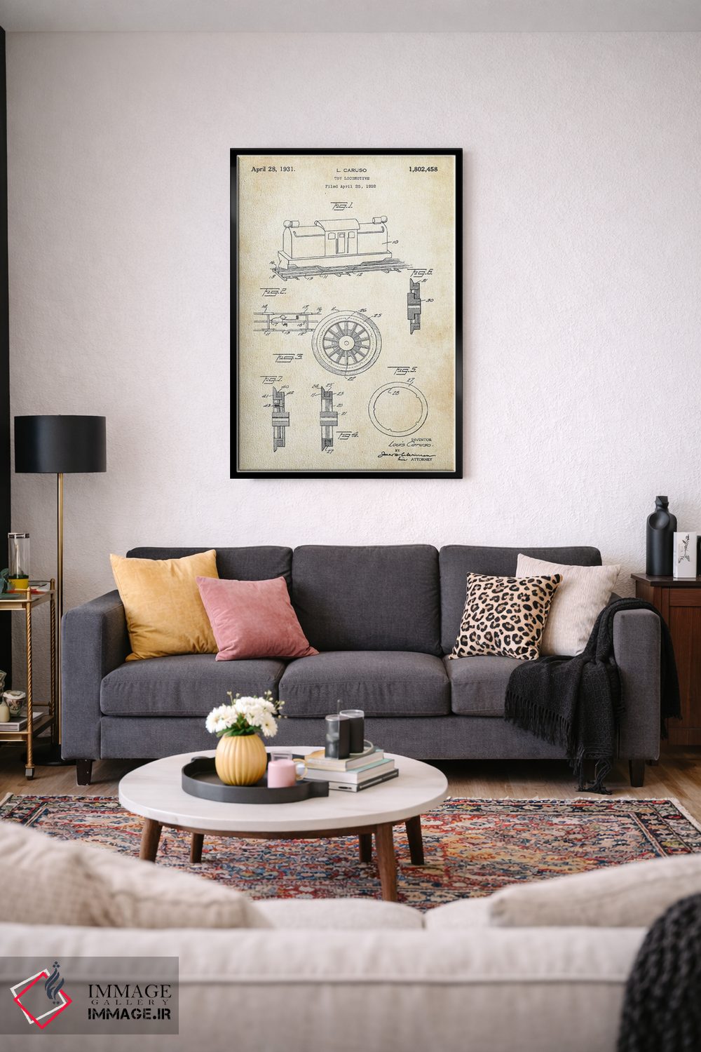 تابلو دکوراتیو لوکوموتیو اسباب بازی اثر پتنت ۷۷ - D4B