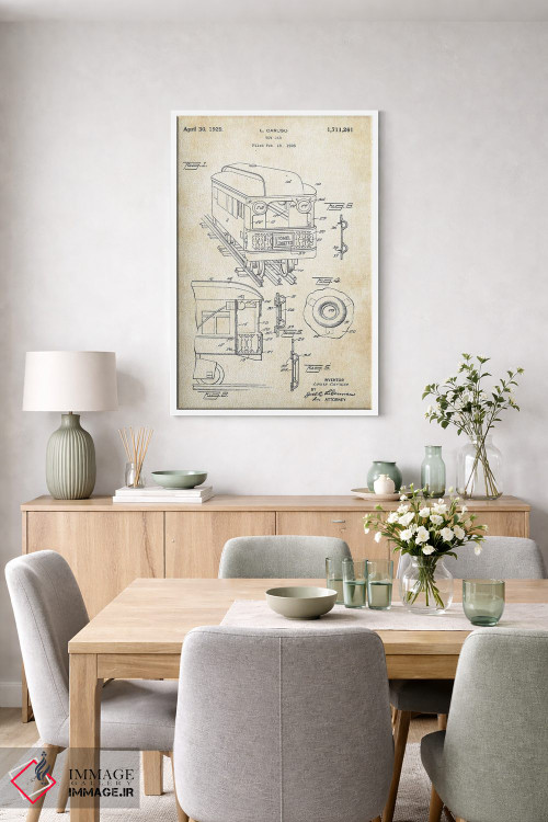 تابلو دکوراتیو واگن اسباب بازی قطار اثر پتنت ۷۷ - D5W