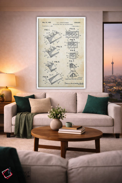 تابلو دکوراتیو بلوک ساختنی اسباب بازی اثر پتنت ۷۷ - D1W