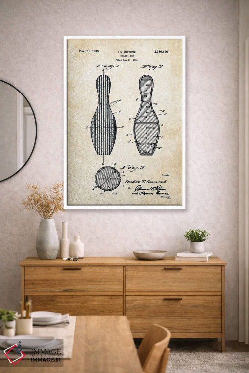 تابلو دکوراتیو پین بولینگ اثر پتنت ۷۷ - D2W