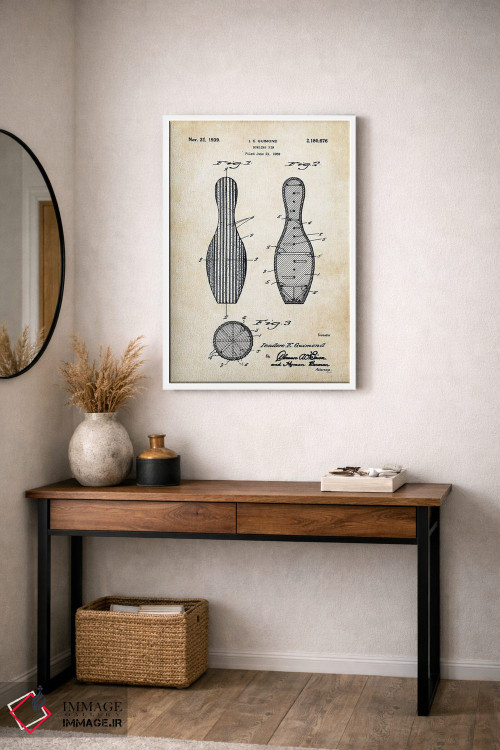 تابلو دکوراتیو پین بولینگ اثر پتنت ۷۷ - D4W