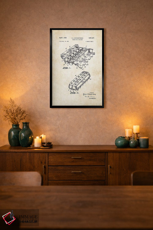 تابلو دکوراتیو کارتن تخم مرغ اثر پتنت ۷۷ - D3B