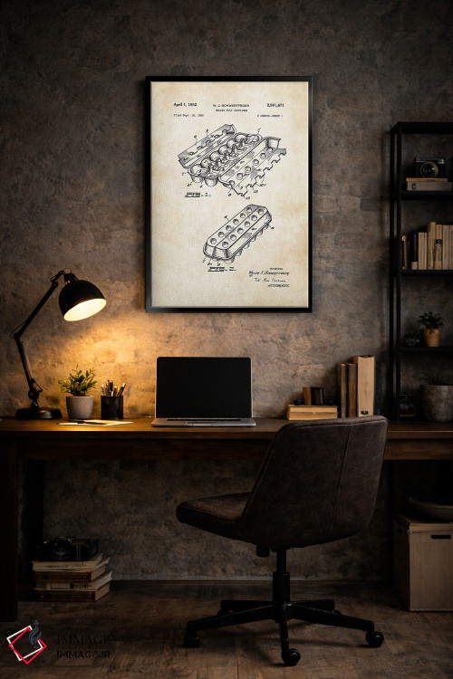 تابلو دکوراتیو کارتن تخم مرغ اثر پتنت ۷۷ - D6B