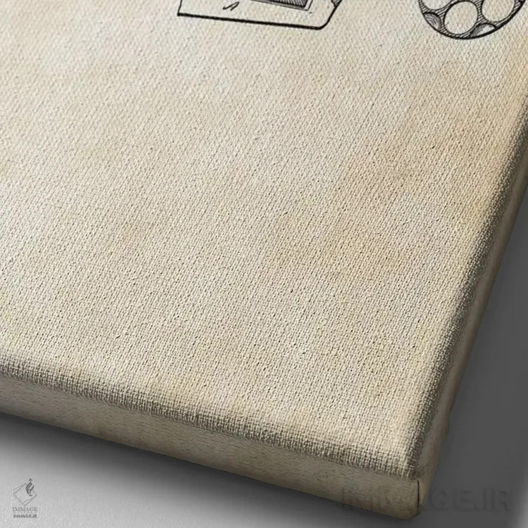 تابلو دکوراتیو هفت تیر کلت پیسمیکر اثر پتنت ۷۷ - نمای نزدیک بافت بوم