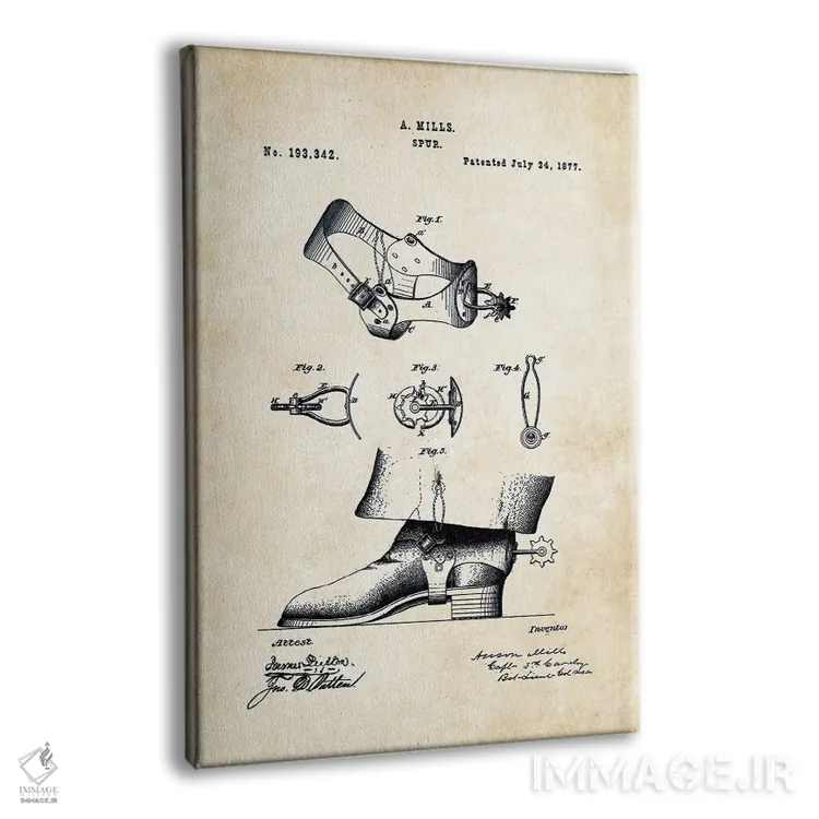 تابلو دکوراتیو مهار اسب کابوی اثر پتنت ۷۷ - نمای پرسپکتیو محصول