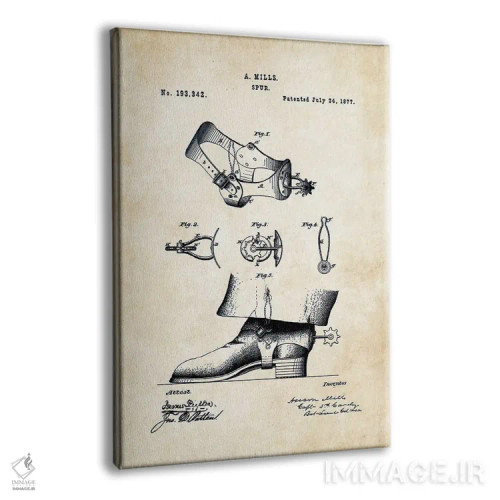 تابلو دکوراتیو مهار اسب کابوی اثر پتنت ۷۷ - نمای پرسپکتیو محصول