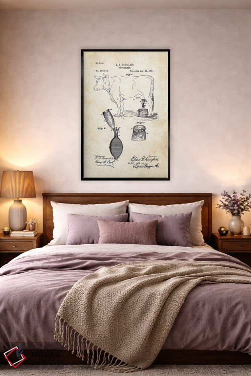 تابلو دکوراتیو دستگاه شیردوشی گاو اثر پتنت ۷۷ - D5B