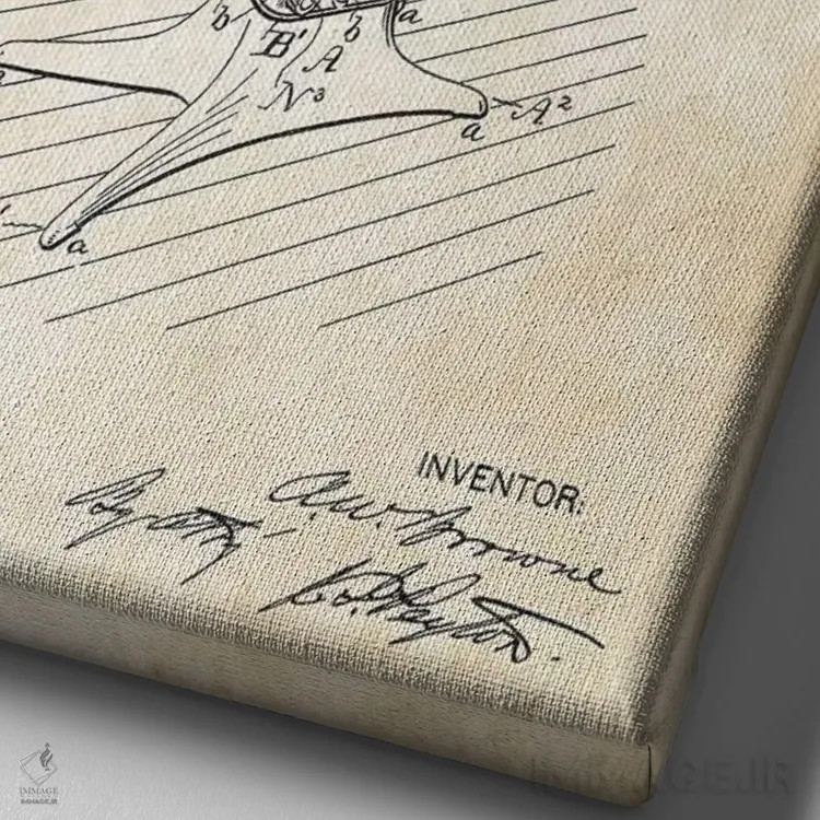 تابلو دکوراتیو صندلی دندانپزشکی اثر پتنت ۷۷ - نمای نزدیک بافت بوم