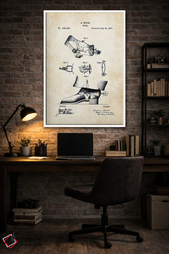 تابلو دکوراتیو مهار اسب کابوی اثر پتنت ۷۷ - D4W