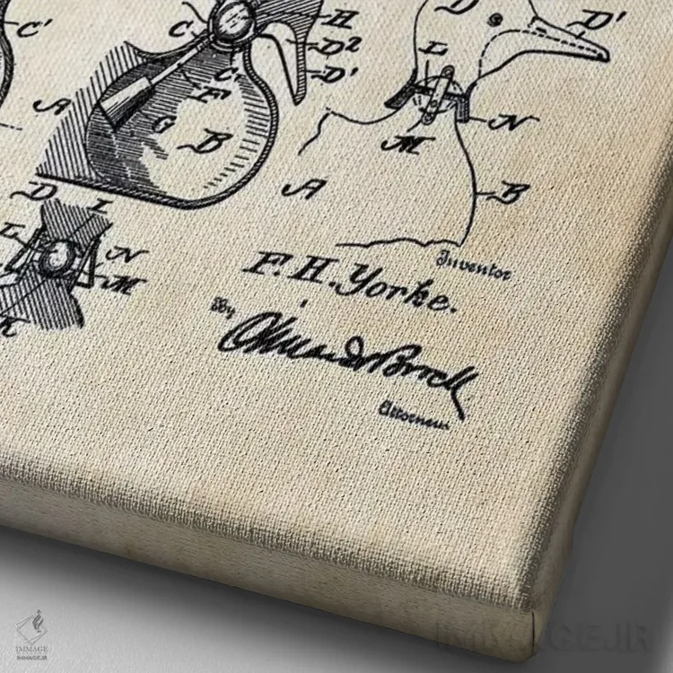 تابلو دکوراتیو فریب اردک اثر پتنت ۷۷ - نمای نزدیک بافت بوم