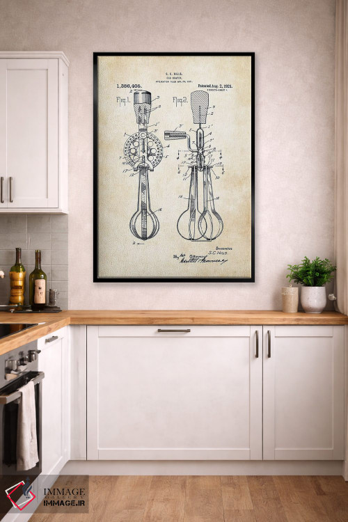 تابلو دکوراتیو همزن تخم مرغ اثر پتنت ۷۷ - D3B