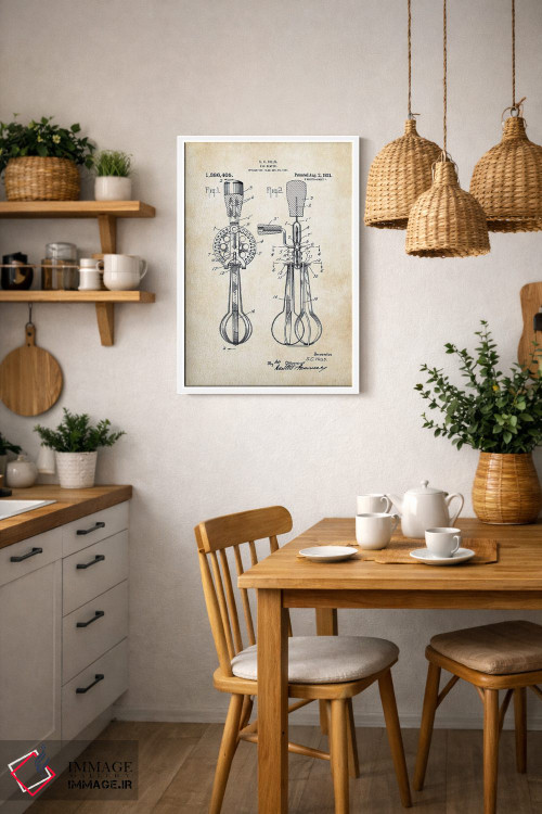 تابلو دکوراتیو همزن تخم مرغ اثر پتنت ۷۷ - D4W