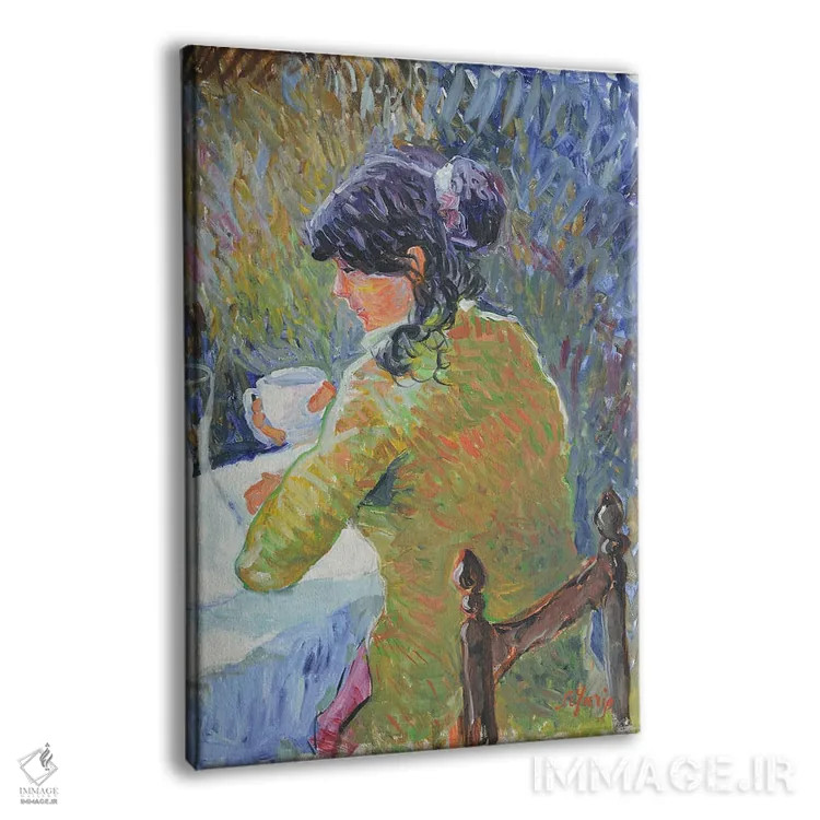 تابلو دکوراتیو فنجان قهوه اثر پاتریک ماری - نمای پرسپکتیو محصول