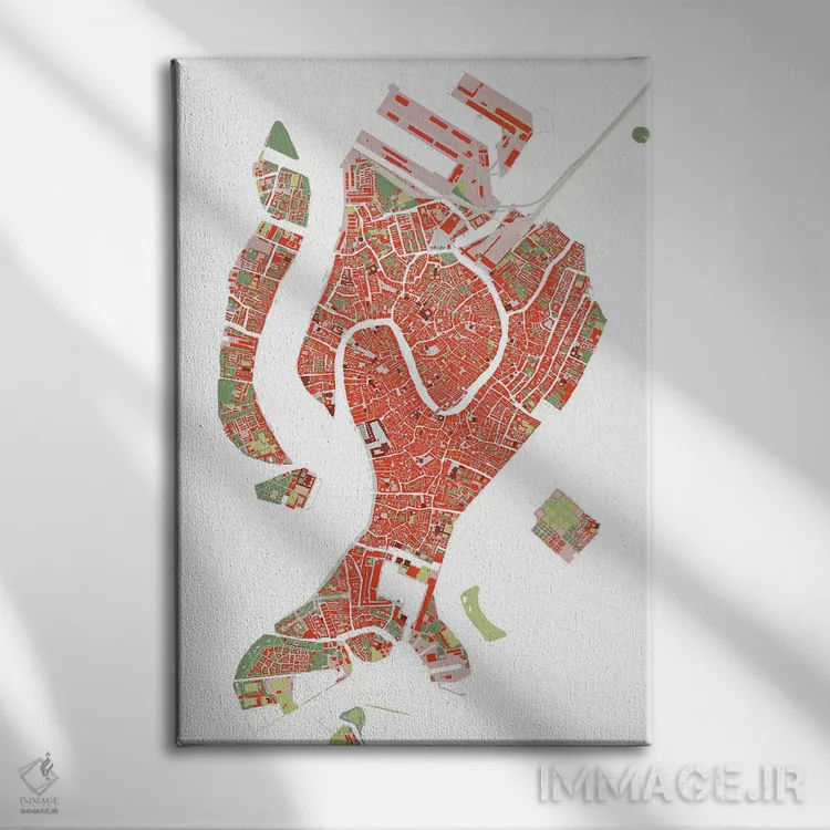 تابلو انتزاعی ونیز کلاسیک اثر پلانوس اوربانوس - نمای روبهرو روی دیوار
