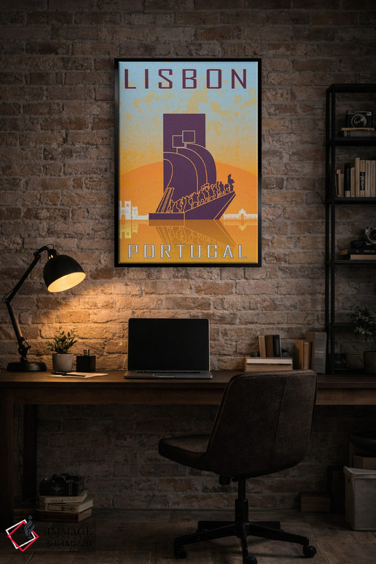تابلو دکوراتیو پوستر آنتیک لیسبون اثر پل رومر - D5B