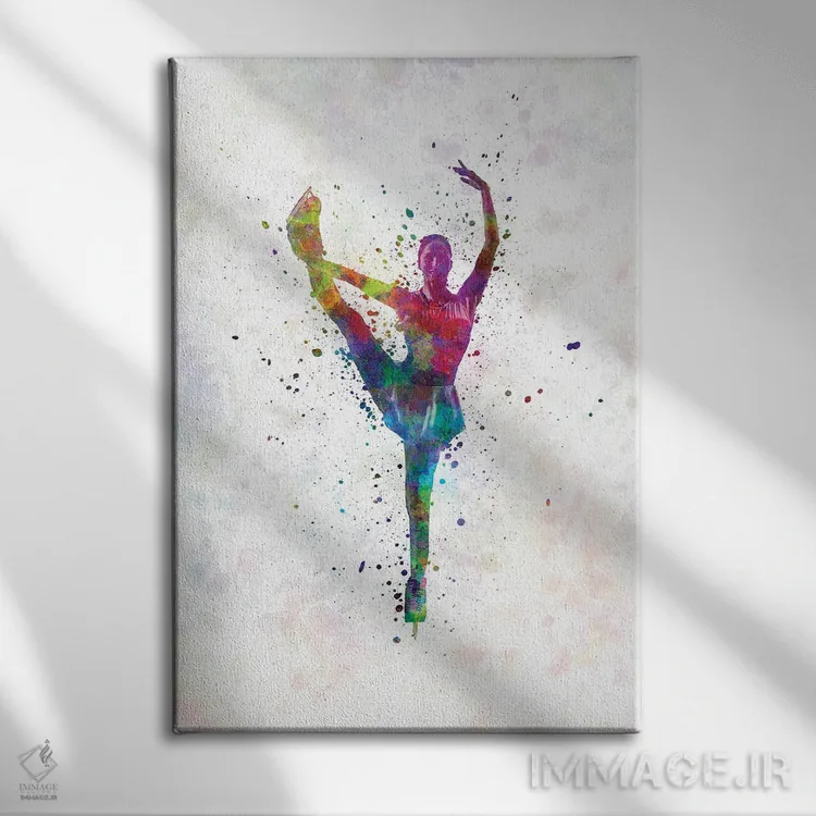 تابلو دکوراتیو اسکیت نمایشی به سبک آبرنگ III اثر پل رومر - نمای روبهرو روی دیوار