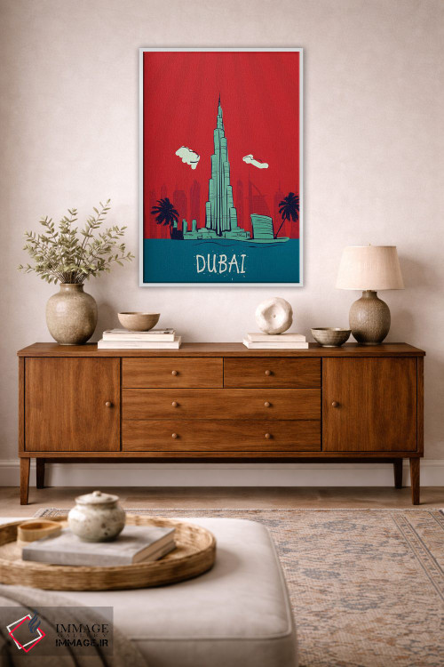 تابلو دکوراتیو پوستر آنتیک سفر به دبی اثر پل رومر - D2W
