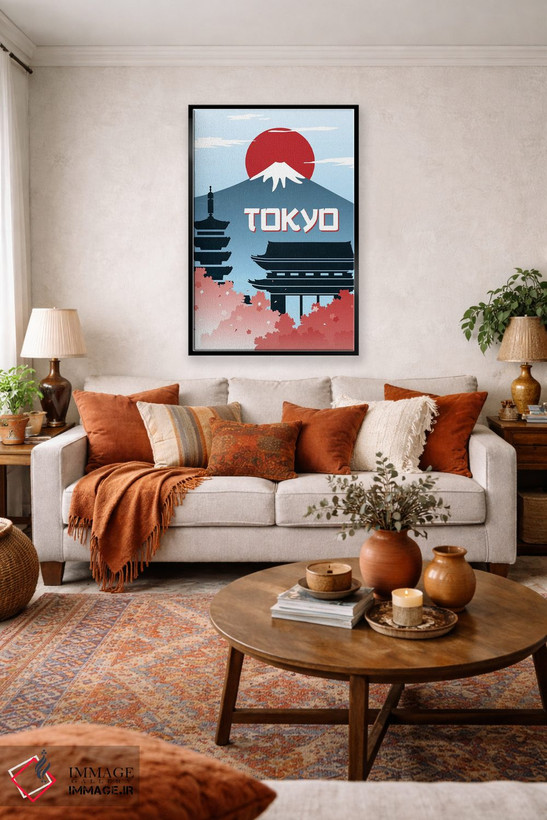 تابلو دکوراتیو پوستر قدیمی سفر توکیو اثر پل رومر - D3B