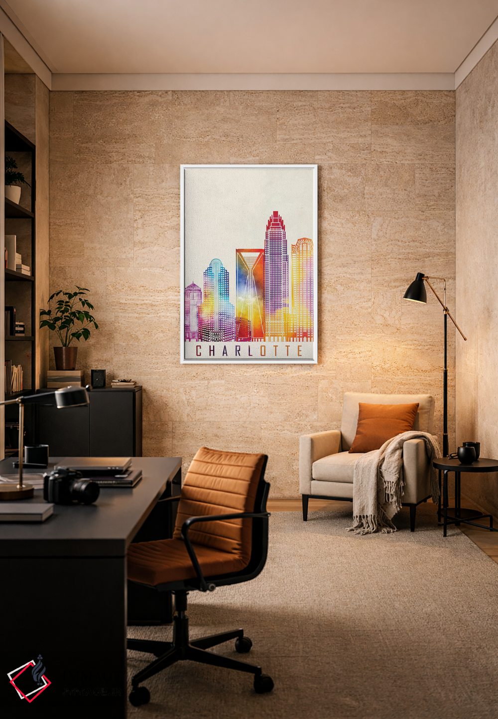 تابلو دکوراتیو پوستر آبرنگ آثار برجسته شارلوت اثر پل رومر - D6W