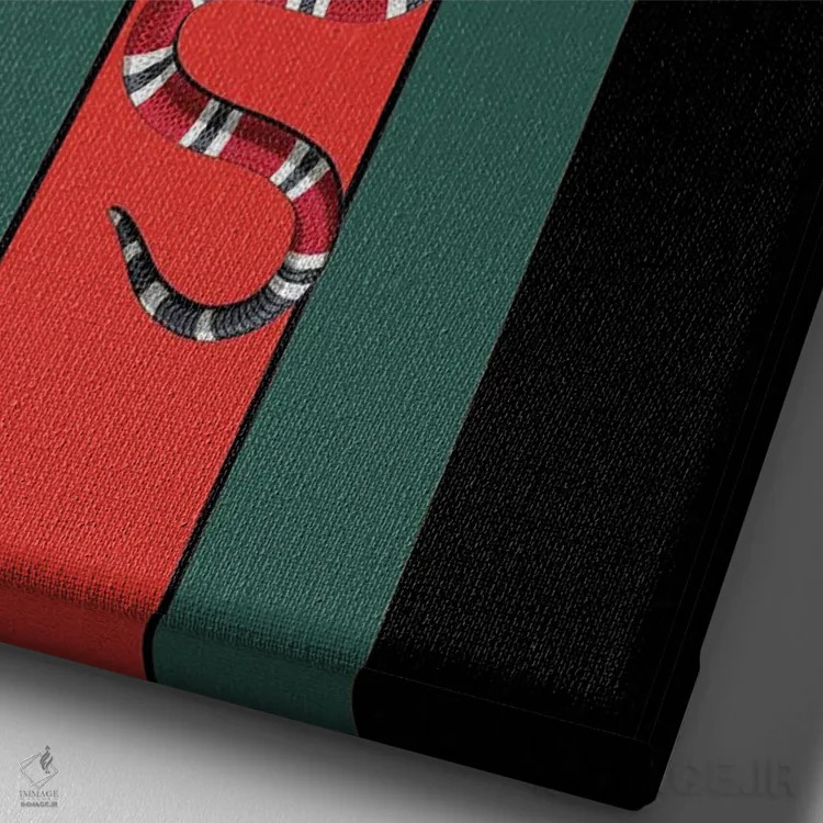 تابلو دکوراتیو گوچی نسخه چهارم اثر پل رومر - نمای نزدیک بافت بوم