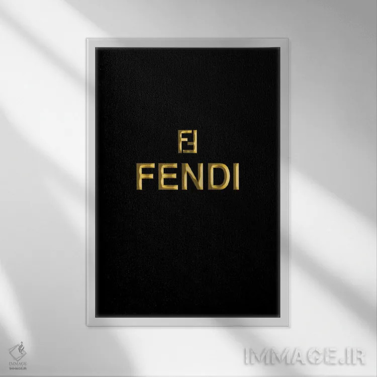 تابلو دکوراتیو فندی اثر پل رومر - نمای قابدار سفید