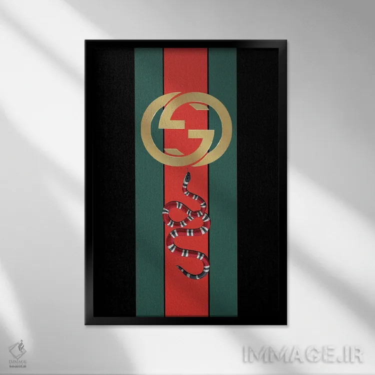 تابلو دکوراتیو گوچی نسخه چهارم اثر پل رومر - نمای قابدار مشکی