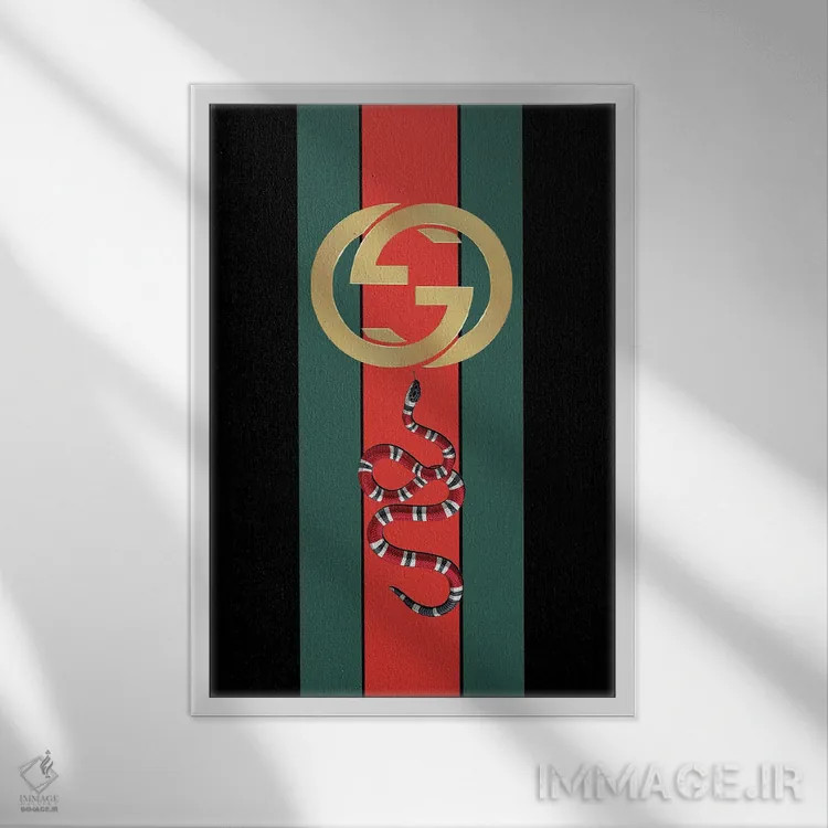 تابلو دکوراتیو گوچی نسخه چهارم اثر پل رومر - نمای قابدار سفید