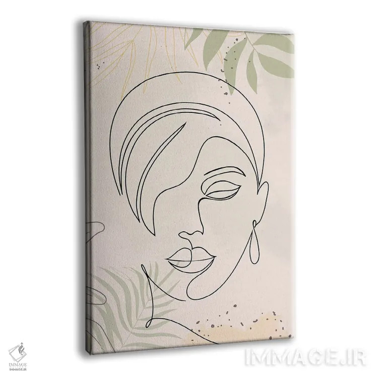 تابلو مینیمال پرتره مینیمال زن شماره ۱ اثر پل رومر - نمای پرسپکتیو محصول