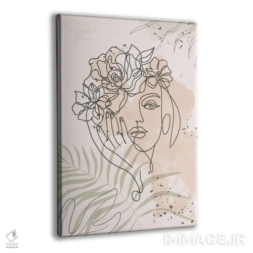 تابلو مینیمال پرتره مینیمال زن شماره ۲ اثر پل رومر - نمای پرسپکتیو محصول
