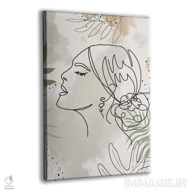 تابلو مینیمال پرتره مینیمال زن شماره ۳ اثر پل رومر - نمای پرسپکتیو محصول