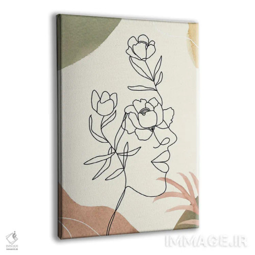 تابلو مینیمال پرتره مینیمال زن شماره ۵ اثر پل رومر - نمای پرسپکتیو محصول