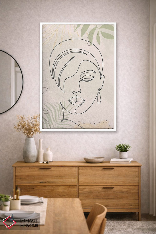تابلو مینیمال پرتره مینیمال زن شماره ۱ اثر پل رومر - D1W