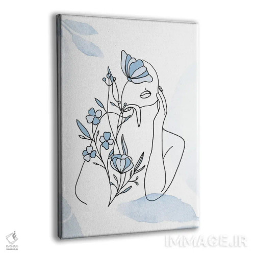 تابلو مینیمال پرتره مینیمال زن شماره ۷ اثر پل رومر - نمای پرسپکتیو محصول