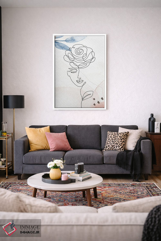 تابلو مینیمال پرتره مینیمال زن شماره ۴ اثر پل رومر - D3W