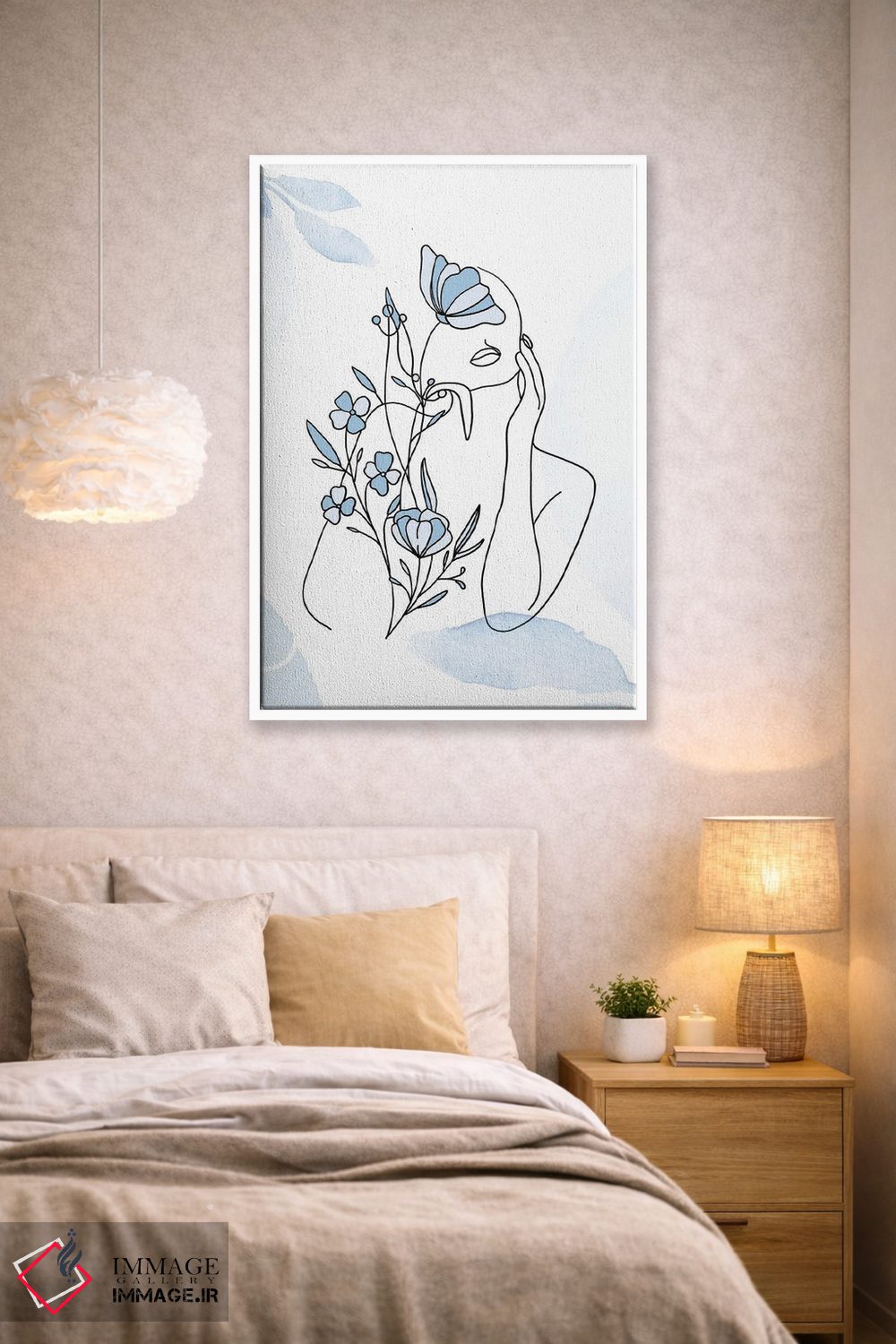 تابلو مینیمال پرتره مینیمال زن شماره ۷ اثر پل رومر - D1W