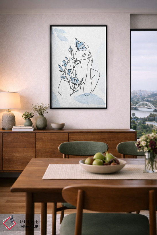 تابلو مینیمال پرتره مینیمال زن شماره ۷ اثر پل رومر - D6B