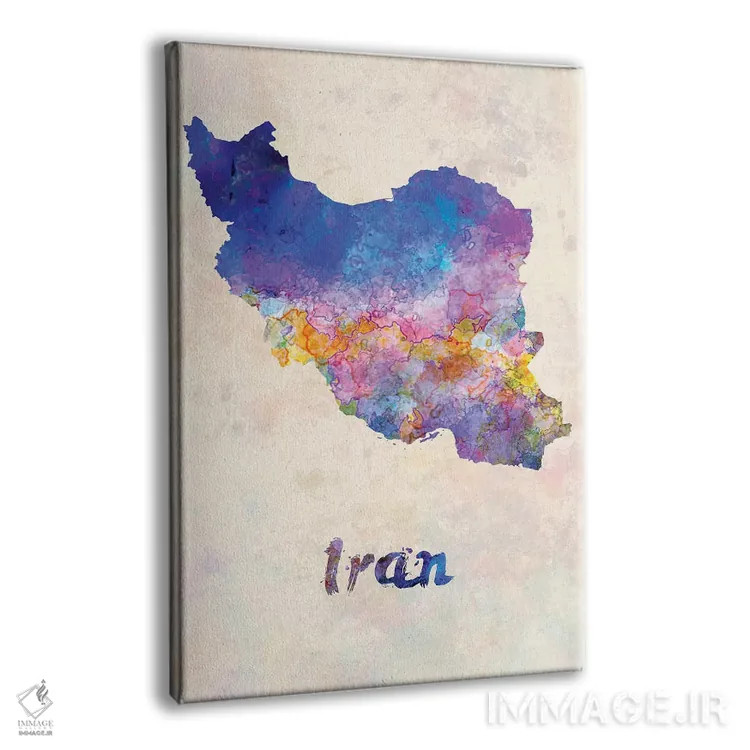 تابلو دکوراتیو ایران به سبک آبرنگ اثر پل رومر - نمای پرسپکتیو محصول
