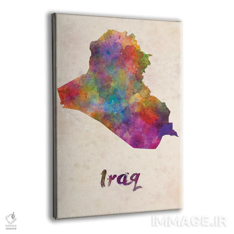 تابلو دکوراتیو عراق به سبک آبرنگ اثر پل رومر - نمای پرسپکتیو محصول