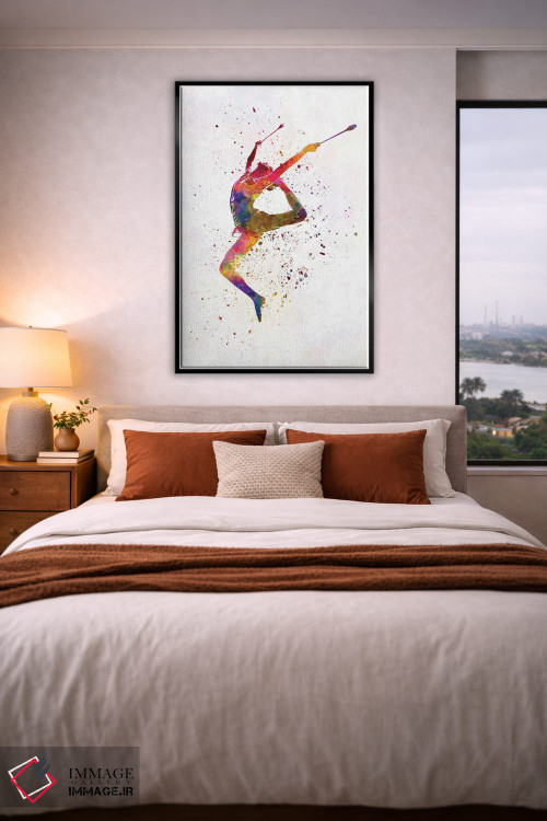 تابلو دکوراتیو ژیمناستیک ریتمیک به سبک آبرنگ شماره هفده اثر پل رومر - D4B