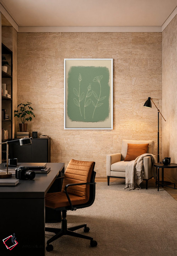 تابلو مینیمال گل های مینیمال شماره نوزده اثر پل رومر - D5W
