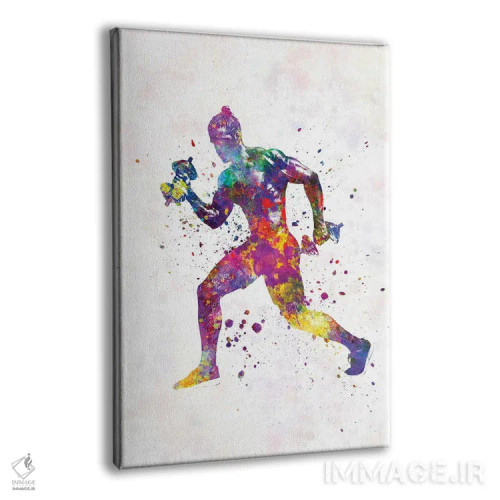 تابلو دکوراتیو تمرین ژیمناستیک در آبرنگ اثر پل رومر - نمای پرسپکتیو محصول