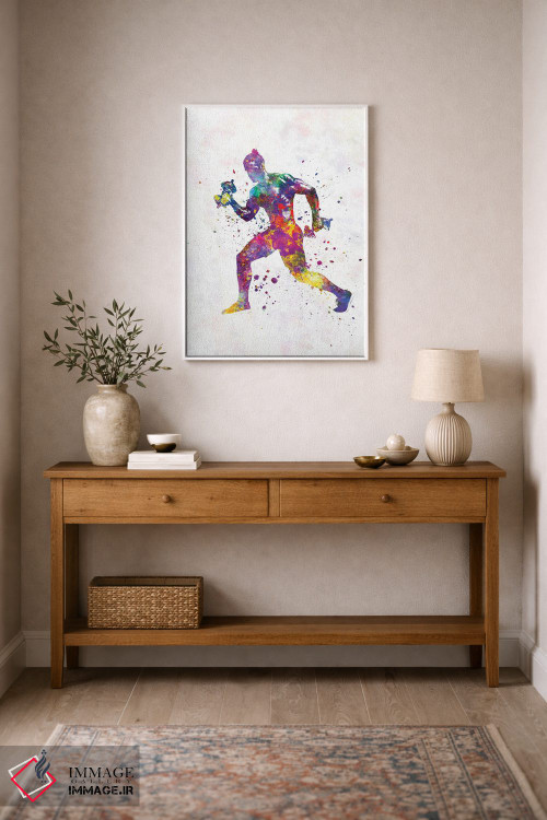 تابلو دکوراتیو تمرین ژیمناستیک در آبرنگ اثر پل رومر - D1W