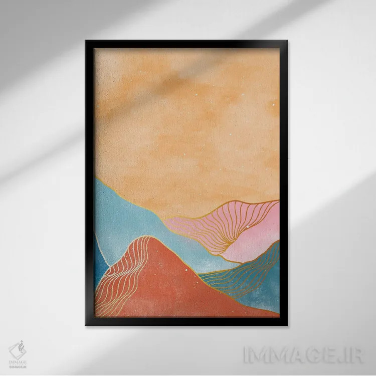 تابلو مینیمال هنر مینیمالیستی VI اثر پل رومر - نمای قابدار مشکی