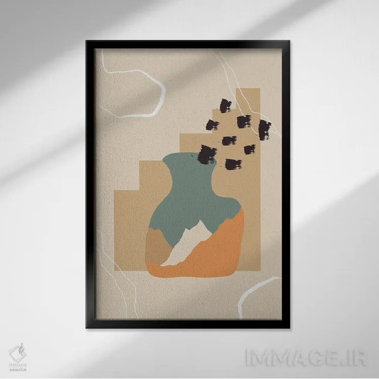 تابلو دکوراتیو هنر مینیمالیستی I اثر پل رومر - نمای قابدار مشکی