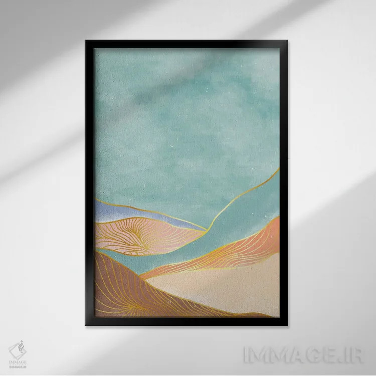 تابلو مینیمال هنر مینیمالیستی VII اثر پل رومر - نمای قابدار مشکی
