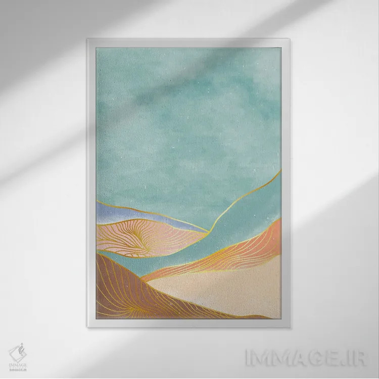 تابلو مینیمال هنر مینیمالیستی VII اثر پل رومر - نمای قابدار سفید