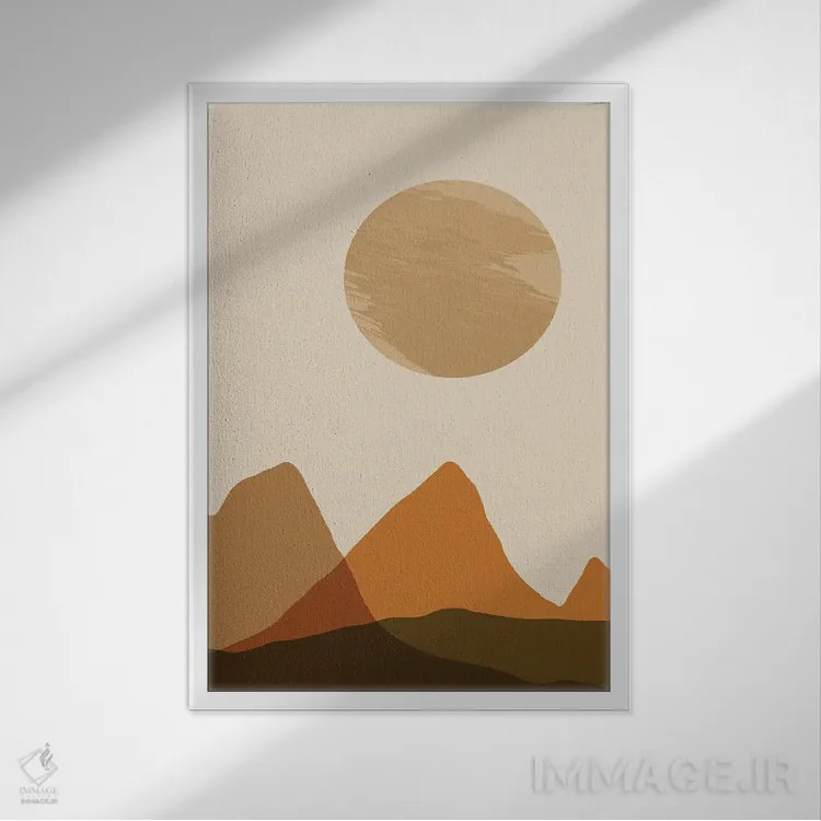 تابلو مینیمال هنر مینیمالیستی II اثر پل رومر - نمای قابدار سفید