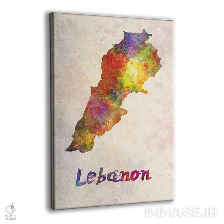تابلو دکوراتیو لبنان در آبرنگ اثر پل رومر - نمای پرسپکتیو محصول