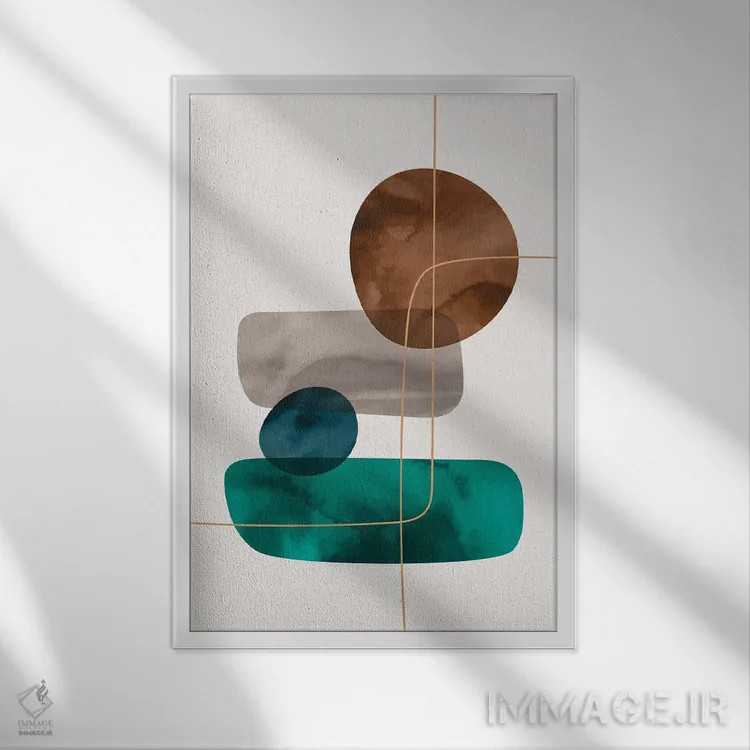 تابلو مینیمال هنر مینیمالیستی IX اثر پل رومر - نمای قابدار سفید
