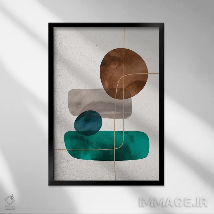 تابلو مینیمال هنر مینیمالیستی IX اثر پل رومر - نمای قابدار مشکی